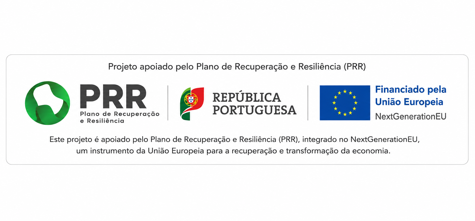 Projeto apoiado pelo PRR
